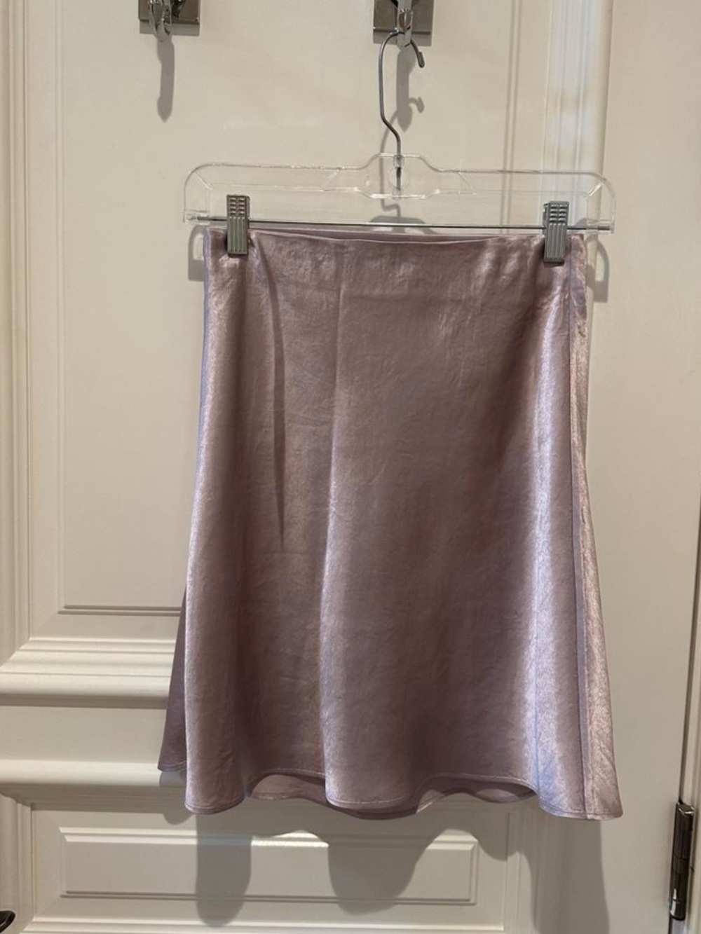 Babaton Metallic Lavender A-Line Skirt - Lilac